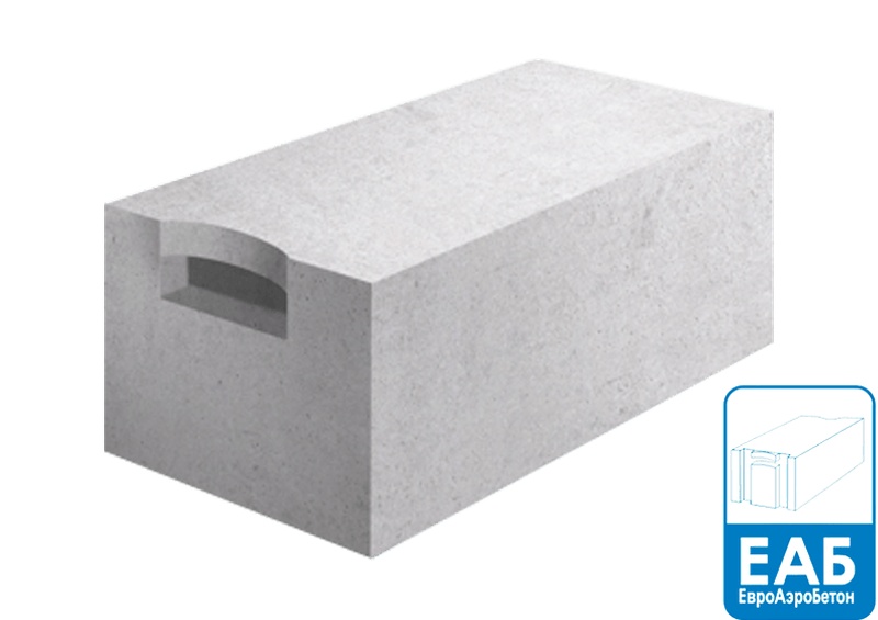 Газобетонный блок ЕАБ D400 625x250x250